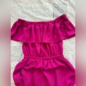 Wilfred Off-Shoulder Fuchsia Dress medium